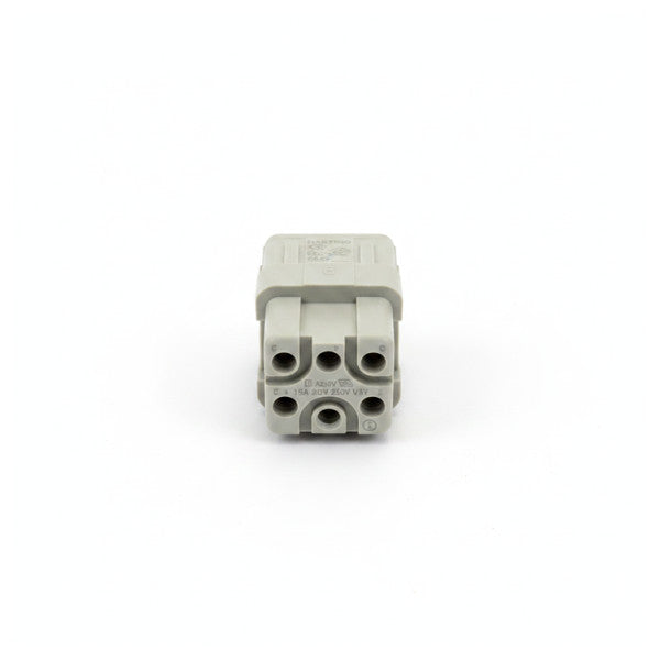 Harting Han Q Series Buchsen-Einsatz für Hochleistungs-Netzsteckverbinder, 6-polig, 16A 250V 