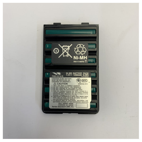 Vertex FNB-V57IS NiCD Battery for HX370SAS Marine Radio 7.2V 1100mAh