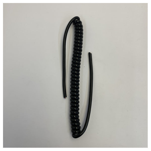 Câble électrique spiralé 4 conducteurs RS PRO 749-2493 0,25 mm² gaine PVC noire, cordon d'alimentation 