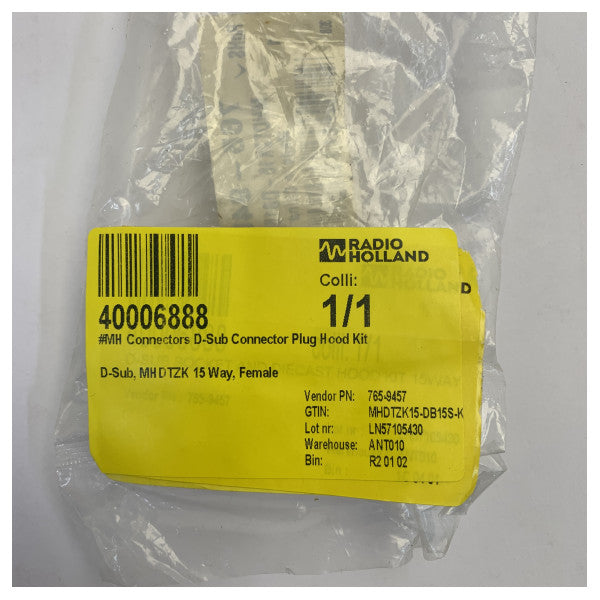 MH Connectors MHDTZK 15-poliger Buchsen-D-Sub-Stecker Haubenset 