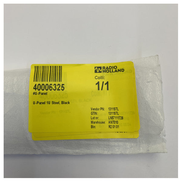 19 İnç 1U Çelik Rack Kör Panel Mat Siyah 87221STL - Deniz Tipi 