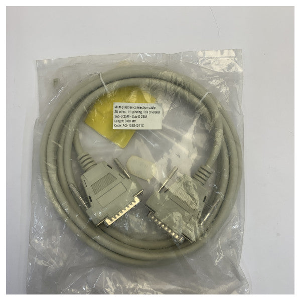 Roline Cable de datos serie RS232 D-Sub de 25 pines macho a macho de 3 m - DB25 M/M 