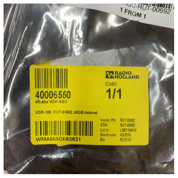 Rutter VDR-100 intern HDD 40 GB RUT-00692 rejse-dataoptager harddisk 