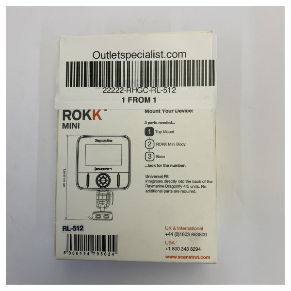 Scanstrut Rokk Raymarine Dragonfly 4/5 adapterplade RL-512 