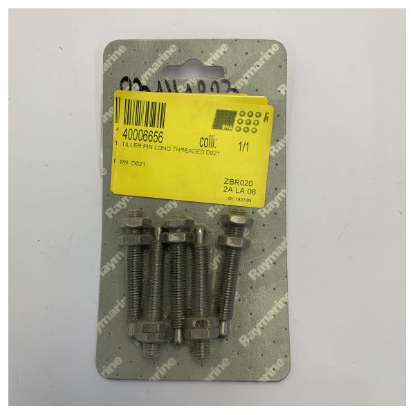 Pino do piloto de leme Raymarine D021 roscado comprido, embalagem de 5 