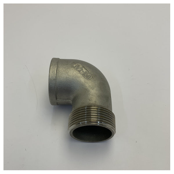 Osculati 316 Stainless Steel 90 degrees Male-Female Elbow 1 1/2 inch 17.124.06 