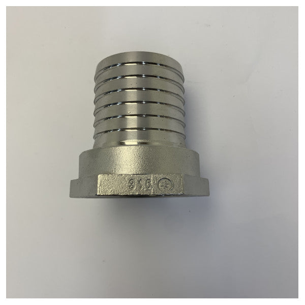 Osculati Conector de espigão fêmea para mangueira de 2 polegadas em aço inoxidável 316 17.210.11 