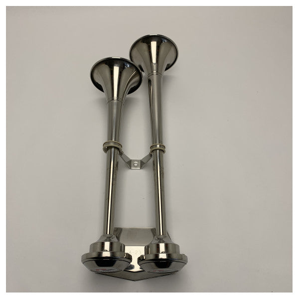 Marine Grade Edelstahl Zikade Doppel-Luft-Horn – Langlebiges lautes Doppel-Signalhorn für Boote 