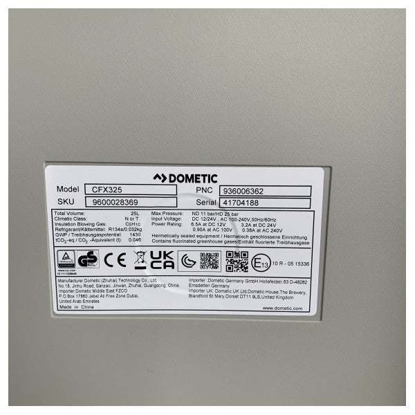 Dometic CFX3 25 Frigorifero a compressore raffreddato 25L 12/24V - 9600028369 