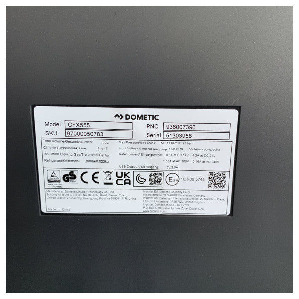 Dometic CFX5 55 Frigorifero portatile 55L con compressore e raffreddamento 12/24/230V - 97000050783 