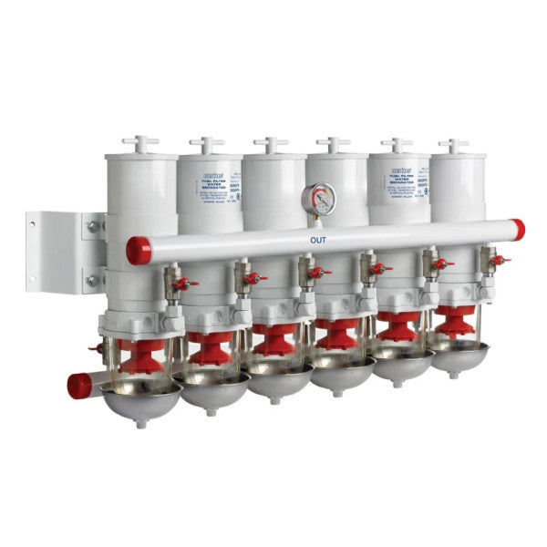 VETUS vannseparator/drivstoffilter 3 i linje 30-mikron, maks 24 l/min 