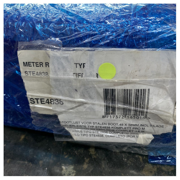 Vetus Vinyl-Reibstreifen Dunkelgrau 48x38mm 20m 