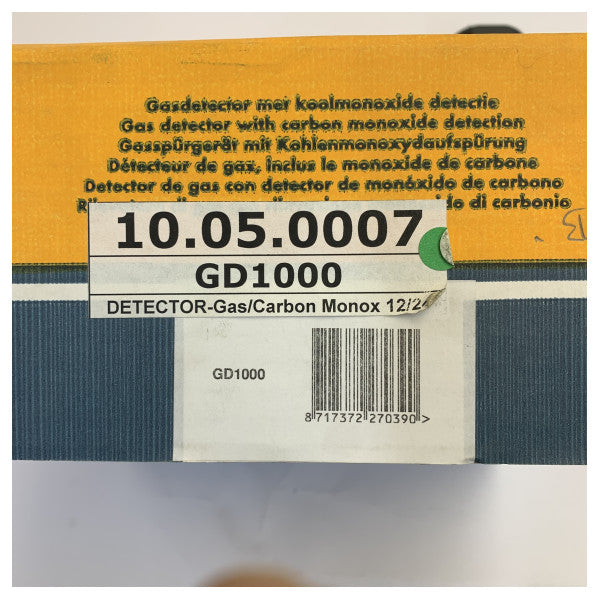 VETUS gas/kulilte-detektor 12/24 Volt inkl. sensor 