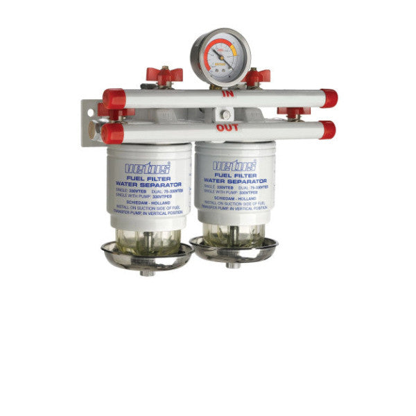 Vetus 75330VTEB Doppel-Kraftstofffilter mit Wasserabscheider 360 l/h 
