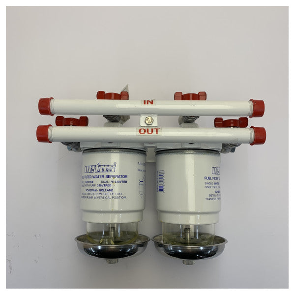Vetus 75330VTEB Doppel-Kraftstofffilter mit Wasserabscheider 360 l/h 