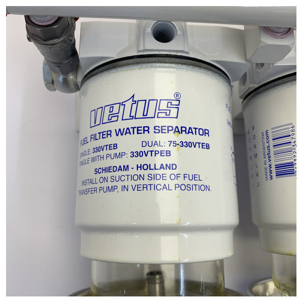 Vetus 75330VTEB Doppel-Kraftstofffilter mit Wasserabscheider 360 l/h 