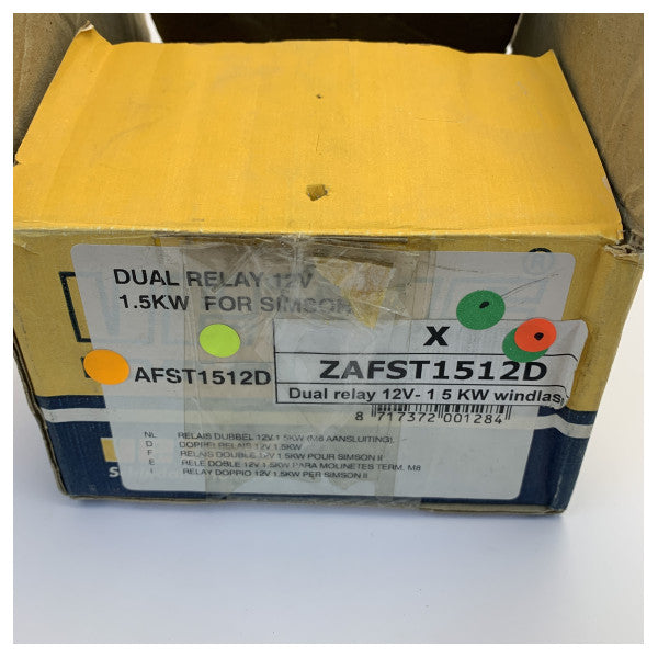 VETUS Doppelrelais 12 Volt/1500 Watt M8-Anschlüsse 