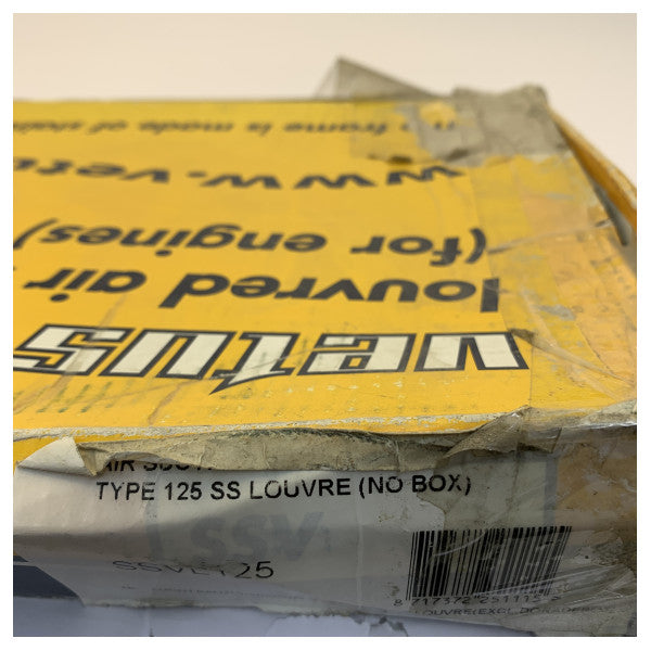 VETUS louvred air suction vent, type SSVL 125, AISI 316 