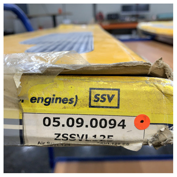 VETUS louvred air suction vent, type SSVL 125, AISI 316 