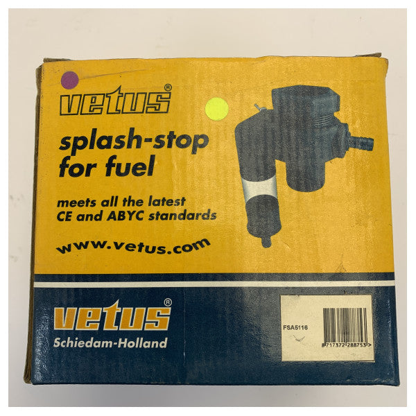 VETUS FSA5116 デッキ用燃料オーバーフロー - キャップ51mm、ベント16mm 