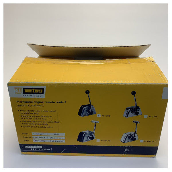 VETUS remote control for 1 motor - top mounting aluminium housing 
