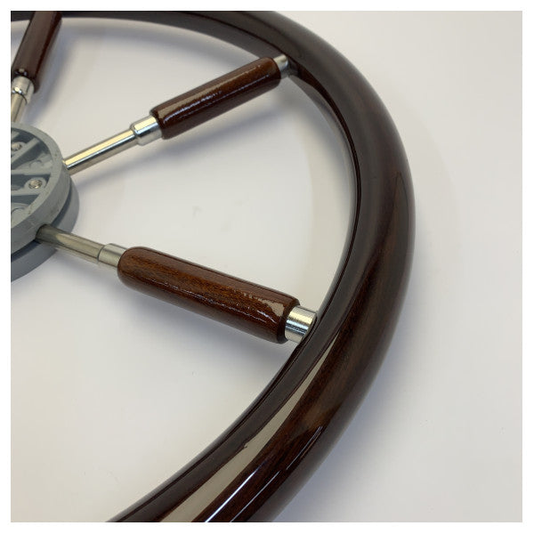 Rota tat-tmun b’riġ u spokes tal-mahogany, 450 mm Vetus KWL45 