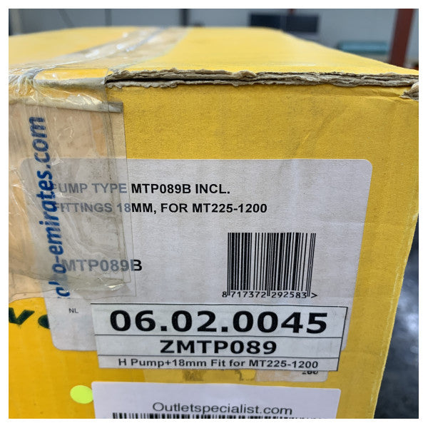 Pompa tal-istering VETUS MTP089B inkluż torque 18mm, MT225-1200 
