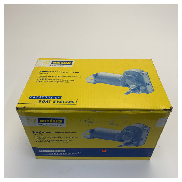 Vetus DIN1225 Mutur tal-wipers tal-windscreen 12V xaft qasir 1 pulzier b'konnettur DIN 
