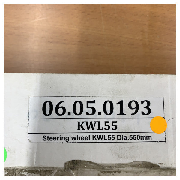 Vetus KWL55 Steuerrad mit Mahagoni-Bügel und -Rand 550 mm inklusive Abdeckung 