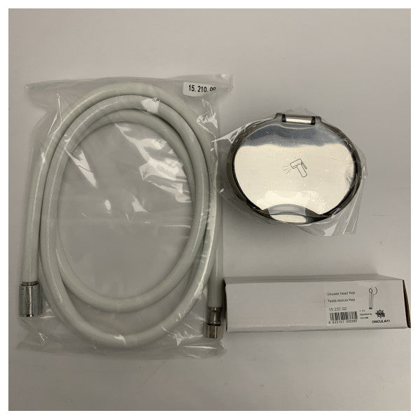 Osculati Marine Boîte de douche en acier inoxydable avec mitigeur et tuyau en PVC de 2,5 m pour bateaux et yachts