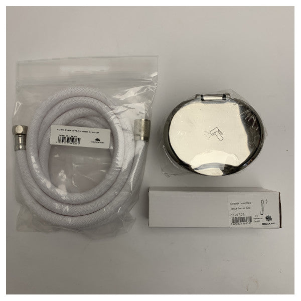 Osculati Marine Box doccia in acciaio inox con miscelatore, tubo flessibile e soffione - Sistema doccia per barca resistente alla corrosione