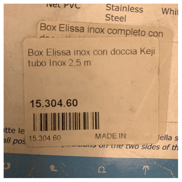 Osculati Marine Box doccia in acciaio inox con miscelatore, tubo flessibile e soffione - Sistema doccia per barca resistente alla corrosione