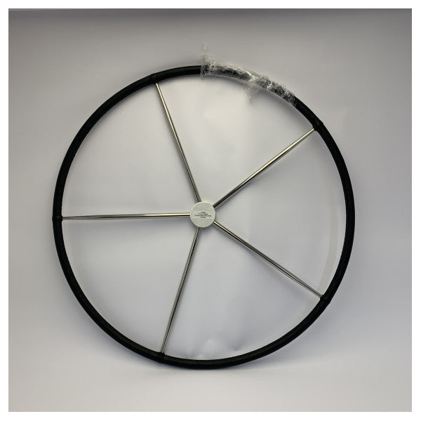 Lewmar 5-Spoke Commodore Steering Wheel Black Stainless Steel - 89700790