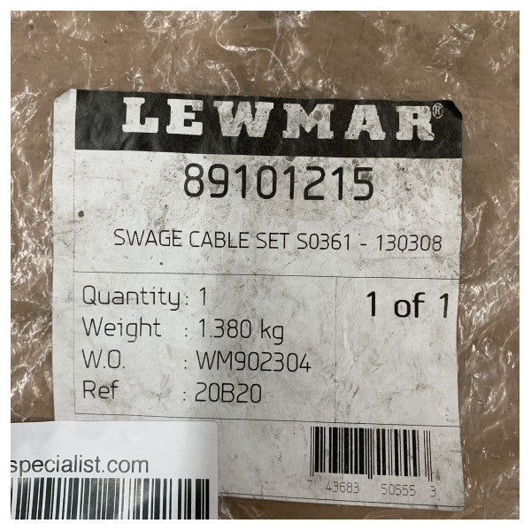 Lewmar 89101215 Swage-Kabelsatz S0361 130308 Takelage-Set 