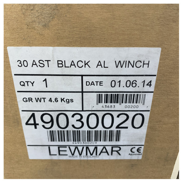 Lewmar 30AST Ocean selvhalende spil 2-trins - sort aluminium - 30ST - 49030020 
