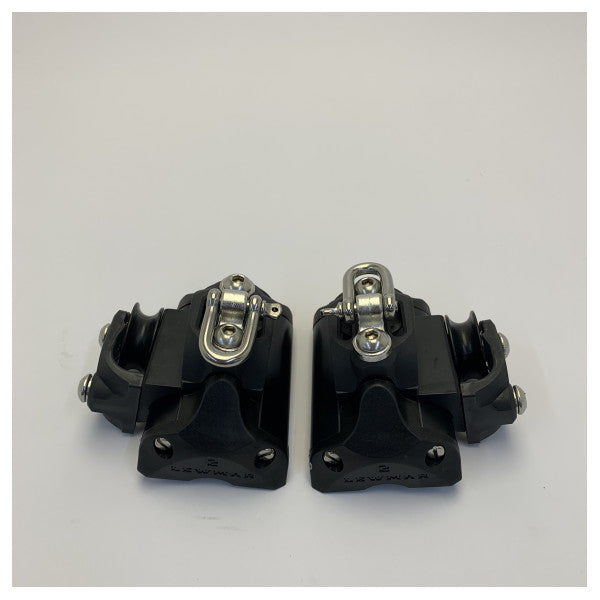 Lewmar Size 2 Finecorsa 1 Staffa di controllo con galloccia - Coppia Nera - 29472068BK 