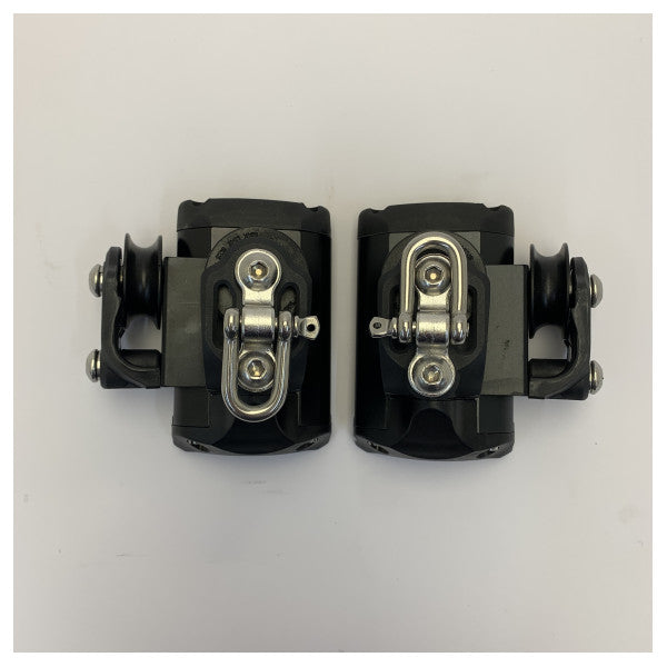 Lewmar Size 2 Finecorsa 1 Staffa di controllo con galloccia - Coppia Nera - 29472068BK 
