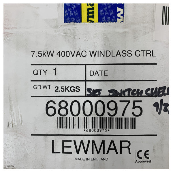 Lewmar AC Windlass Control Box 400V 7.5kW Marine Electrical Box - 68000975