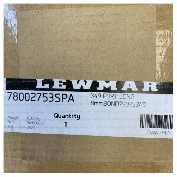Lewmar X-Yachts 49 Portlight Long 8 mm Ventana de casco unida - 78002753SPA 