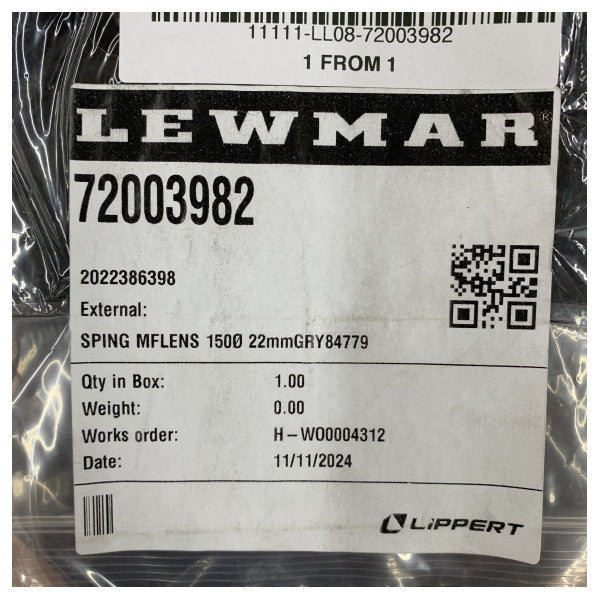 Lewmar M-Flange 150 mm erstatningslukeportlightlinse - 22 mm - 72003982 