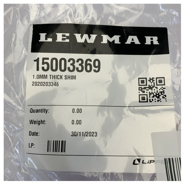 Lewmar 15003369 spessore 1,0 mm 