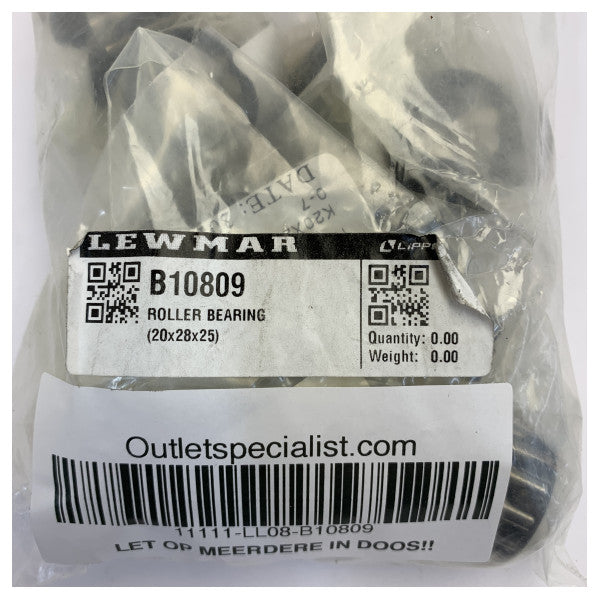 Lewmar B10809 Roller Bearing 20x28x25mm 