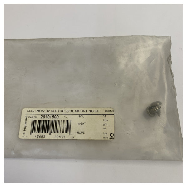 Lewmar 29101500 Kit de montage latéral pour bloqueur de cordage D2 