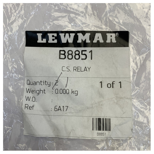 Relè di rilevamento corrente Lewmar B8851 