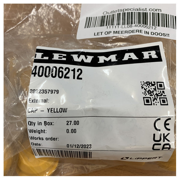 Lewmar 40006212 Gelbe Marine-Schutzkappe 