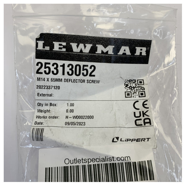 Lewmar 25313052 M14 x 65 mm afviser-skrue 