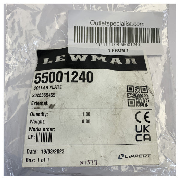Lewmar 55001240 Piastra del collare per albero con chiavetta 