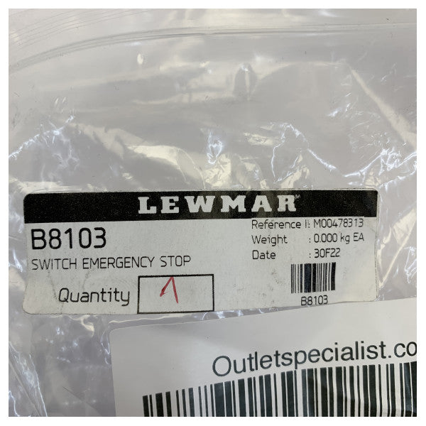 Lewmar B8103 Swiċċ ta’ Waqqfien ta’ Emerġenza 