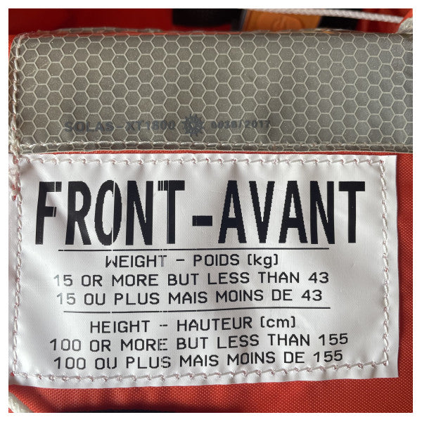 Child Life Jacket Pacifica – SOLAS Certified Kids Vest 15-43 kg Orange Safety 