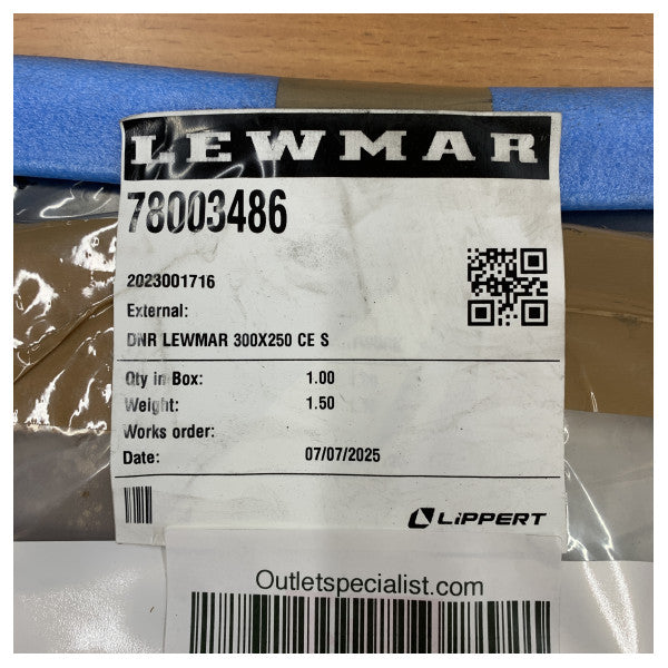 Lewmarin vaihtolasipaneeli veneluukkuun 300x250 mm CE-sertifioitu - DNR 160 